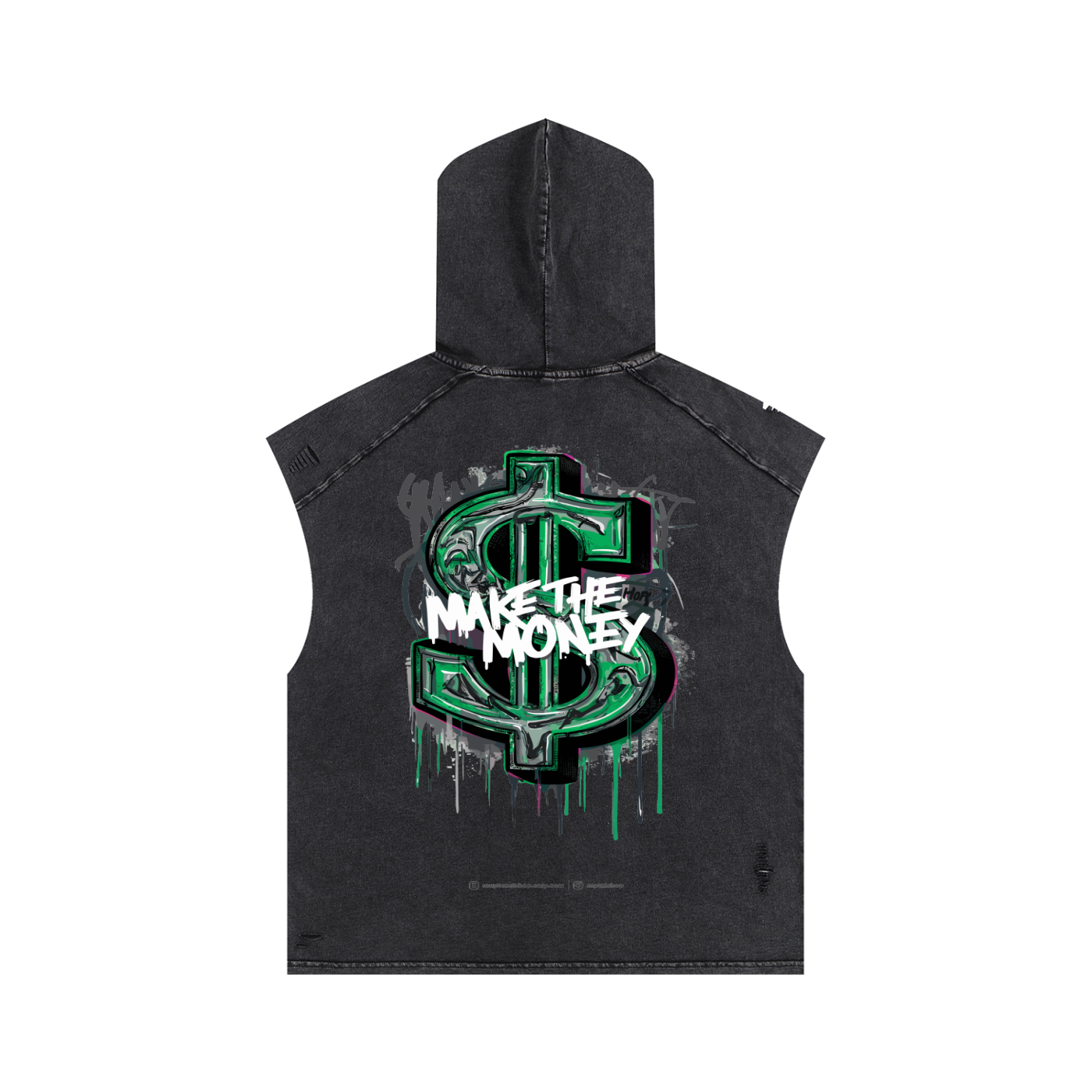 Men's Scarface Snow Washed Boxy Hooded Tank Top