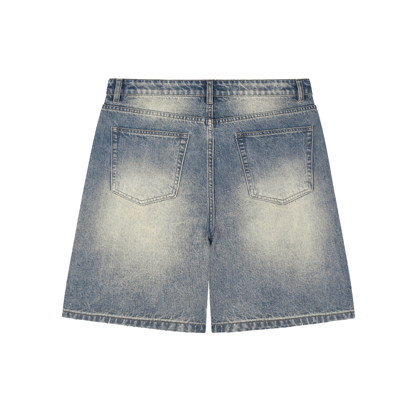 Men's NY Knicks Faded Distressed Baggy Denim Shorts