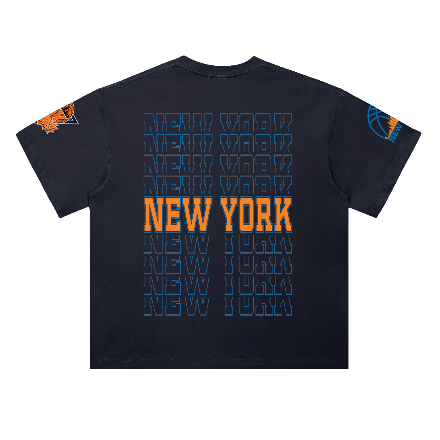 NY Knicks Heavyweight Drop Shoulder Cotton T-Shirt