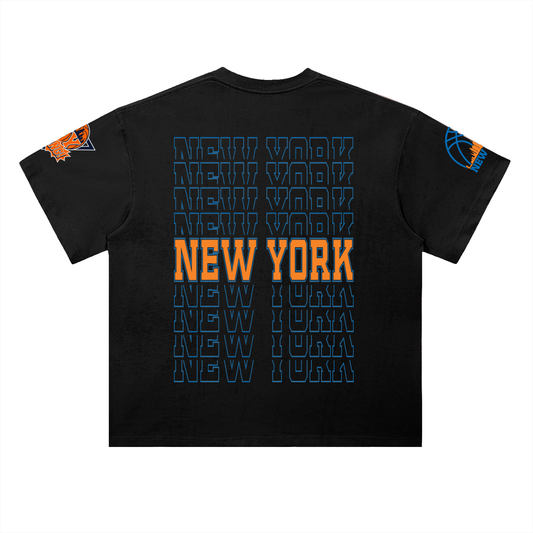 NY Knicks Heavyweight Drop Shoulder Cotton T-Shirt