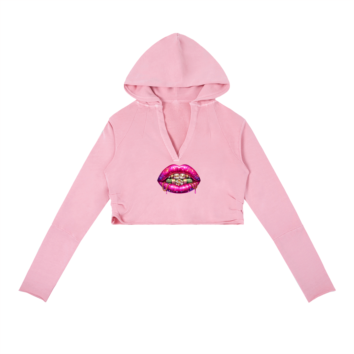 Women's Vintage Washed Raw Edge Hoodie