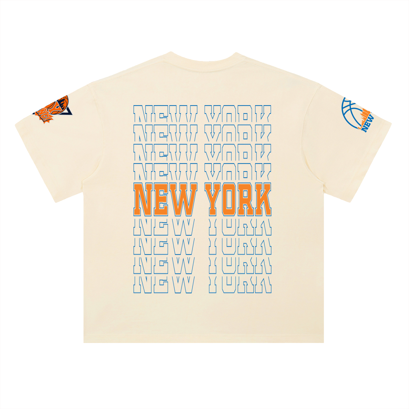 NY Knicks Heavyweight Drop Shoulder Cotton T-Shirt