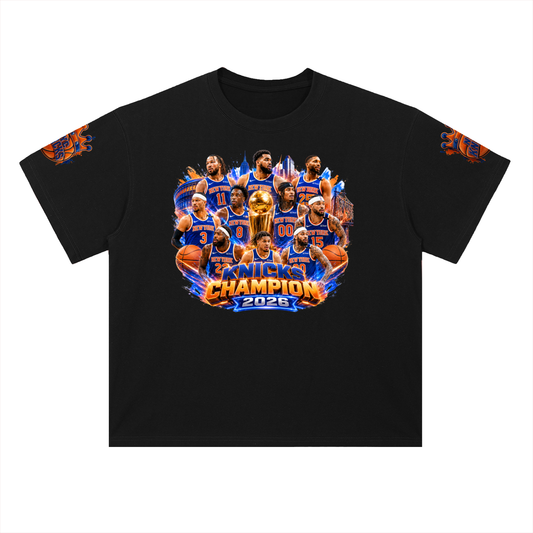 Men's NY Knicks Heavyweight Drop Shoulder Cotton T-Shirt