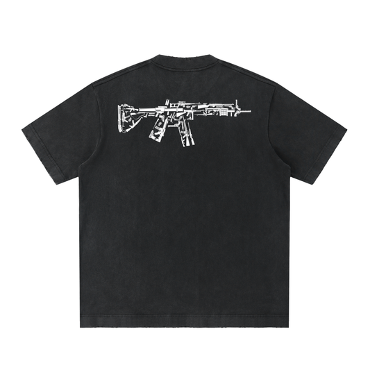 Men's Scarface Heavyweight Vintage Washed Frayed T-Shirt