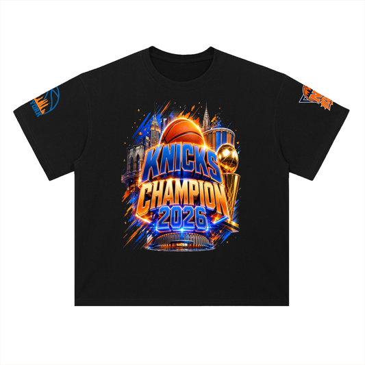NY Knicks Heavyweight Drop Shoulder Cotton T-Shirt