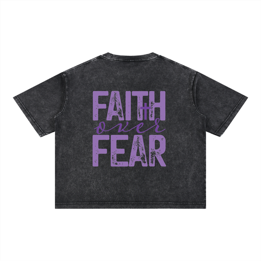 Kids Mineral Wash Boxy Cotton T-Shirt