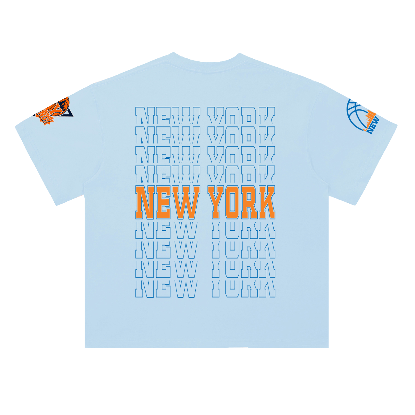 NY Knicks Heavyweight Drop Shoulder Cotton T-Shirt